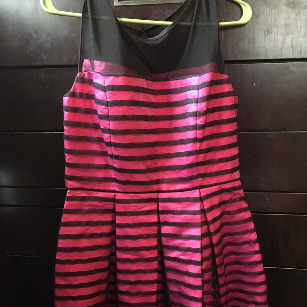 Pink & Black Lace Dress
